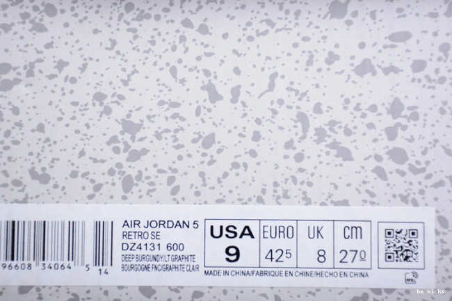 Cheap jordan air 5 “burgundy” dz4131-600 0505